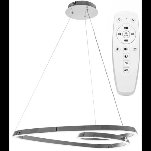 Lampa Sufitowa Wisząca Loop LED + Pilot APP798-cp Chrom