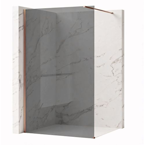 Душова стінка Rea Flexi Grey / Brush Copper 140