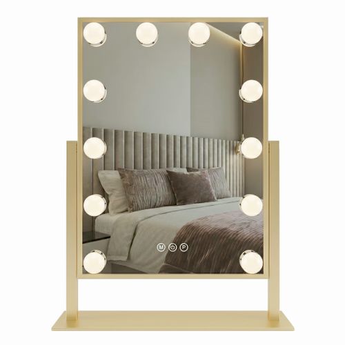 Mirror LED STYLE L.Gold 30x40