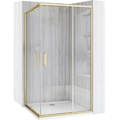 Shower Enclosure Rea City 80x100 Brush Gold