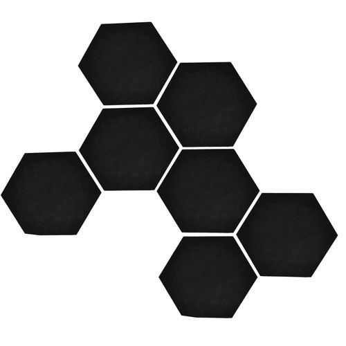 Dekoracja Ścienna Hexagon Filc Black