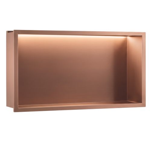 ВСТРАИВАЕМАЯ ВАННАЯ ПОЛКА LED 30x60 brush copper