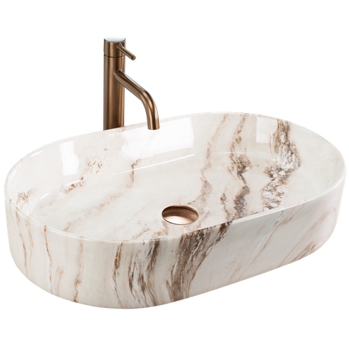 Countertop washbasin REA Nadia 60 Marrone