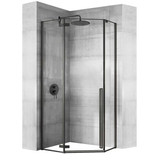 shower enclosure Rea DIAMOND BLACK MAT 100x100