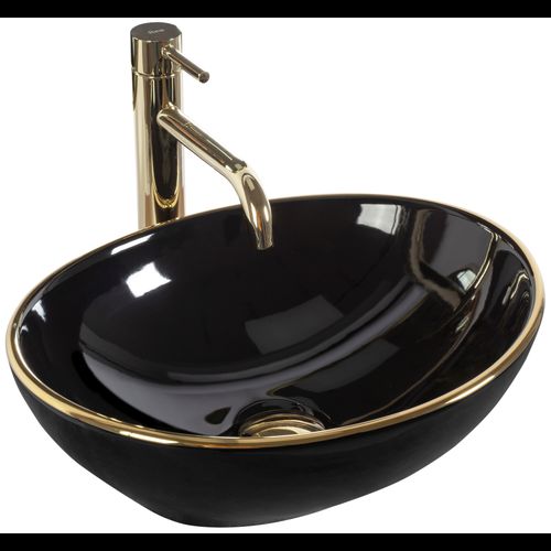 Rea Sofia Black Gold countertop pesemisalune