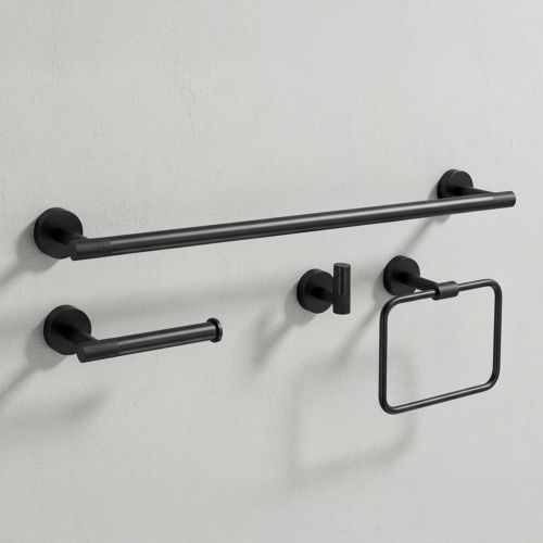 Badezimmer-Accessoire-Set GRID Black 4-teilig