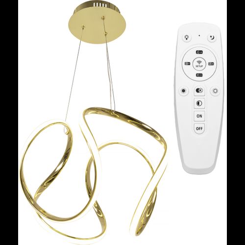 Moderné LED závesné stropné svietidlo + PILOT APP386-CP Gold