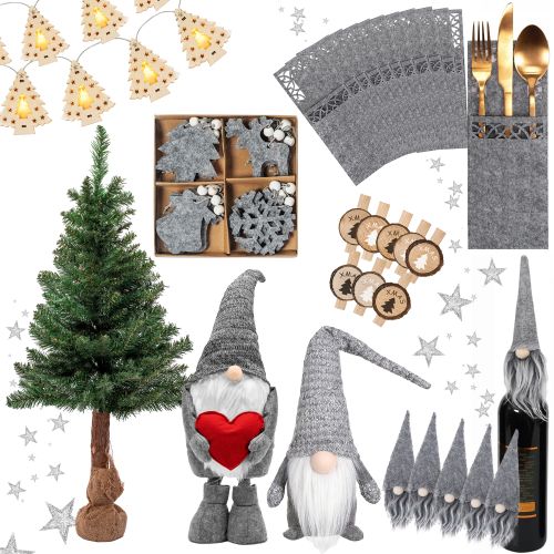 Weihnachtsdekoration Grey Charm 45 stücke