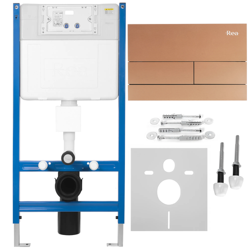 Concealed cistern frame Rea T Brush Copper