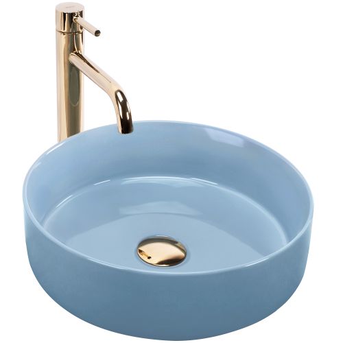 Countertop Basin Rea SAMI L.BLUE SHINY