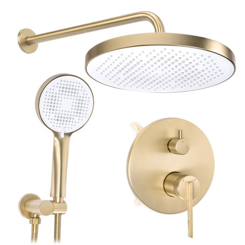 Rea Grace Brush Gold juodas paslėptas dušo rinkinys + DĖŽUTĖ