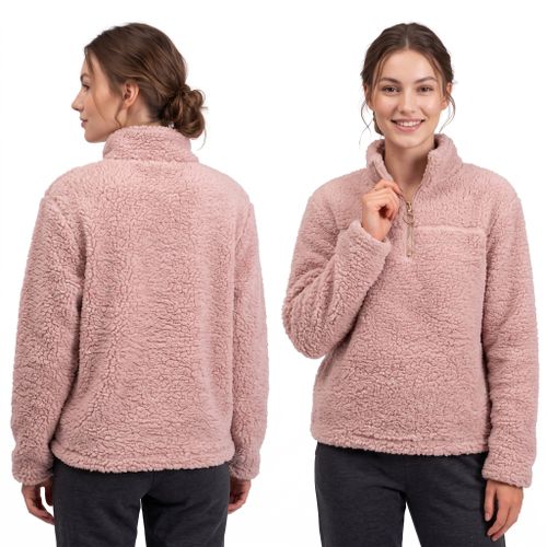 Women's sweatshirt Sherpa Dirty Pink L