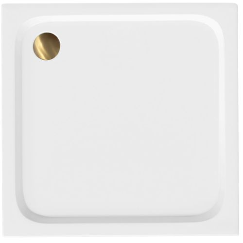 Dušo irklavimo baseinas Rea Belmond White 90x90 Brush Gold