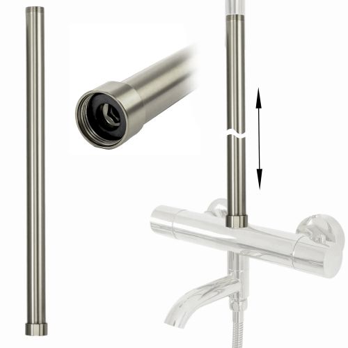Rallonge pour ensemble bain-douche brush nickel 50cm