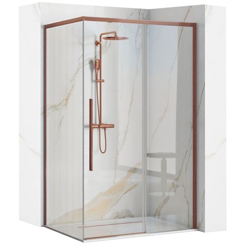 Shower enclosure SOLAR Copper Brush 100x80