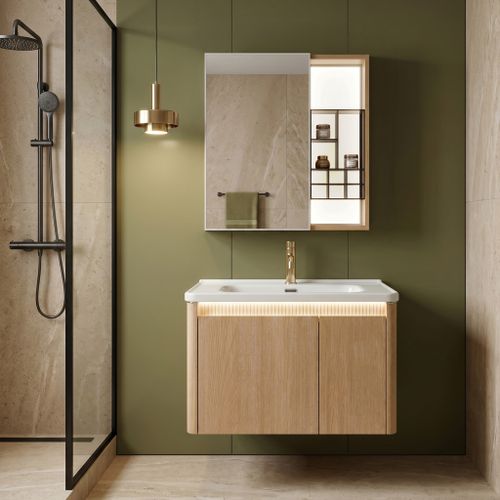 Комплект мебели за баня с мивка Sora DE07-70 Oak 70CM