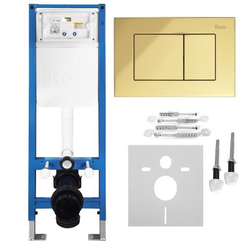 Комплект Инсталляции для Унитаза Slim 024N с Кнопкой J Gold