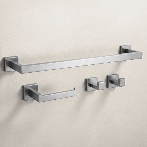 Set accessori da bagno Rio Brush Nickel 4 pezzi