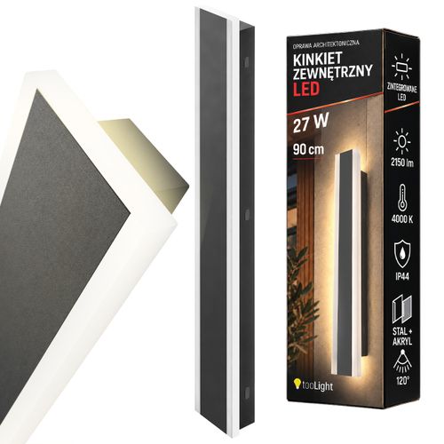 Applique murale LED de façade JNH036-G 90 noire