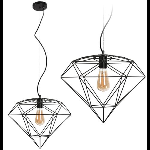 LAMPA WISZĄCA DIAMENT METAL LOFT  APP563-1CP Czarna