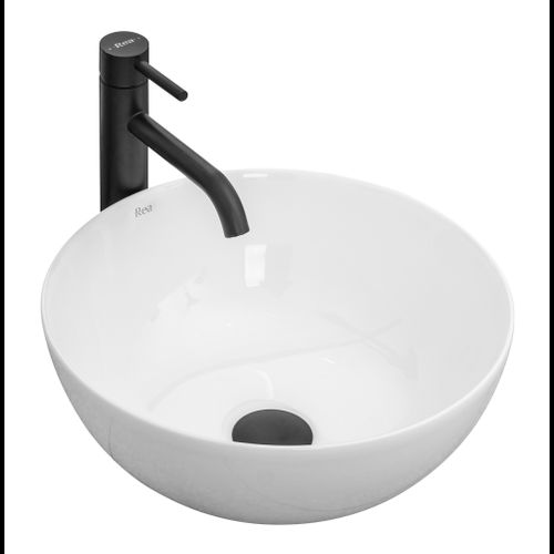 Lavabo da appoggio in ceramica Stella White