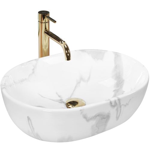 Countertop Basin Rea Amelia Marmo Shiny