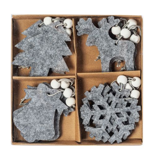 Christbaum Schmuck 16 Stk Grey