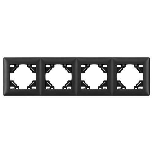 Štvornásobný rámik pre zásuvky OSTE JNH016-4F Black