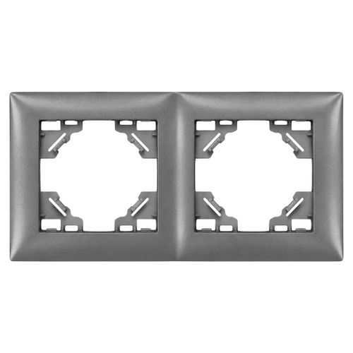 Double socket frame OSTE JNH014-2F Grey