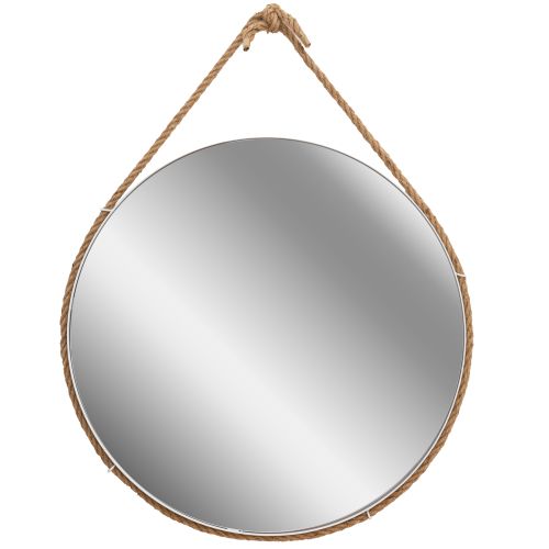 Miroir rond avec  corde Loft 60 cm White