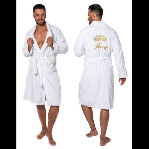 Peignoir MEN King White collar L/XL