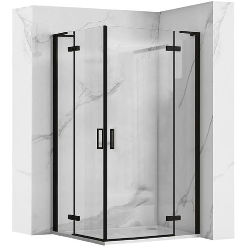 Shower enclosure REA Hugo Double Black 80x100