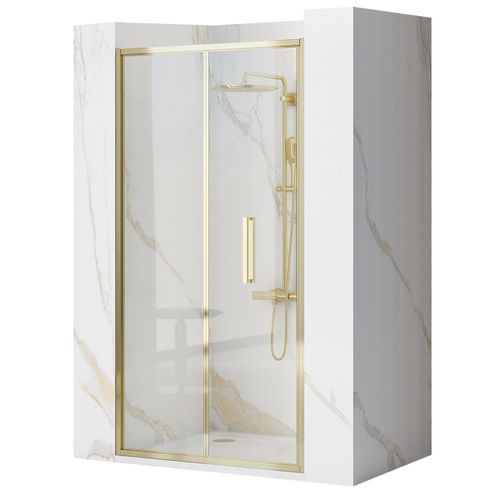 Drzwi Prysznicowe Składane REA Rapid Fold 90 Złote Gold