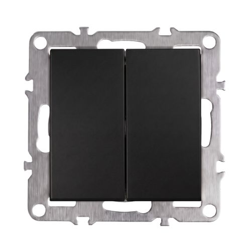 Double Switch OSTE JNH007-W BLACK