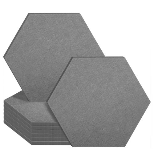 Hexagon wall panel grey
