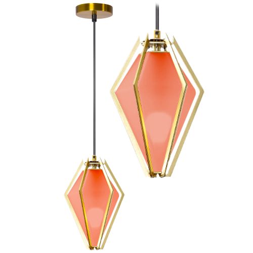 Lampa Sufitowa Wisząca Diament APP450-1CP Koralowa