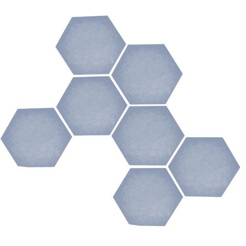 Dekoracja Ścienna Hexagon light blue