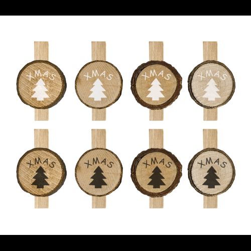 Weihnachtsdekoration set 8 wood tree KL-21X11