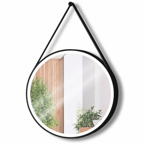 Oglindă Rotundă LED Suspendată pe Curea 70 cm 104
