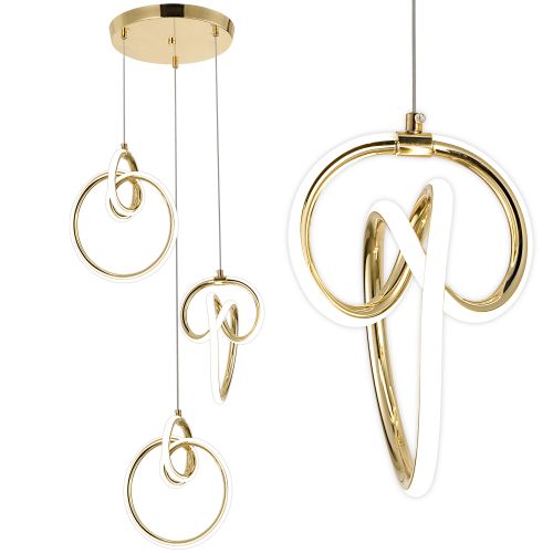 Pendant Lamp LED G072-3CPR Gold