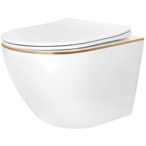 Toilet bowl Rea Carlo Mini Tornado NF GOLD EDGE