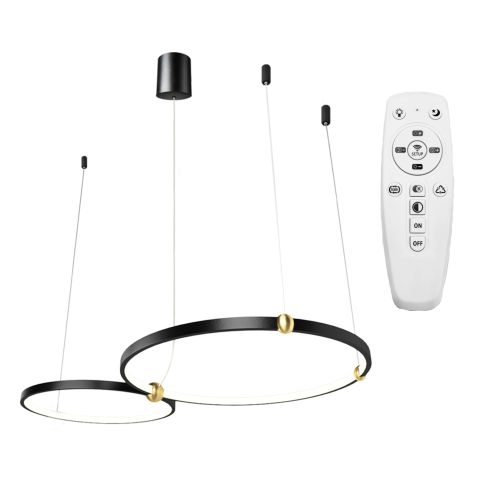 Lampe Black Ring LED + télécommande APP763-30-50