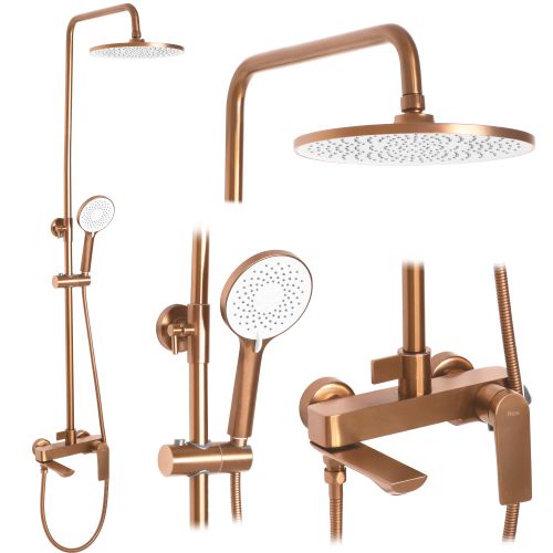 Shower set REA Avalon Copper Brush