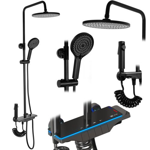 Shower set REA Savio Led Black