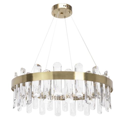 Lampada a sospensione a LED in cristallo SWE074-1CP 50cm Brushed Gold