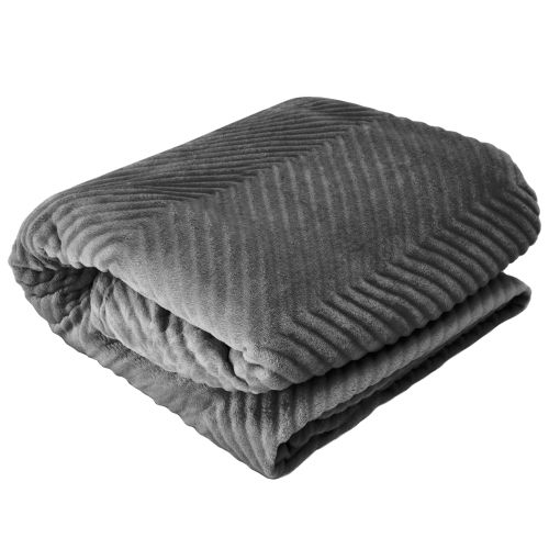 Плюшевое одеяло Zig Zag 2 Grey