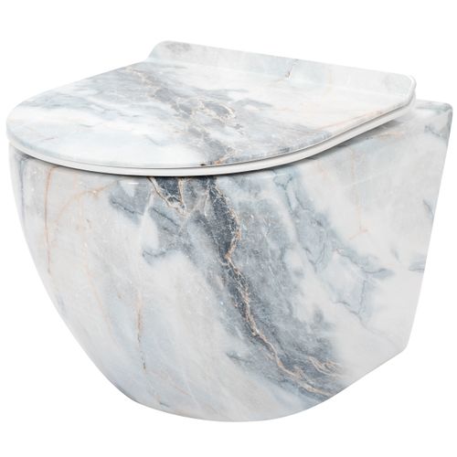 Ripp-WC kauss Carlos Slim Rimless Granite Shiny