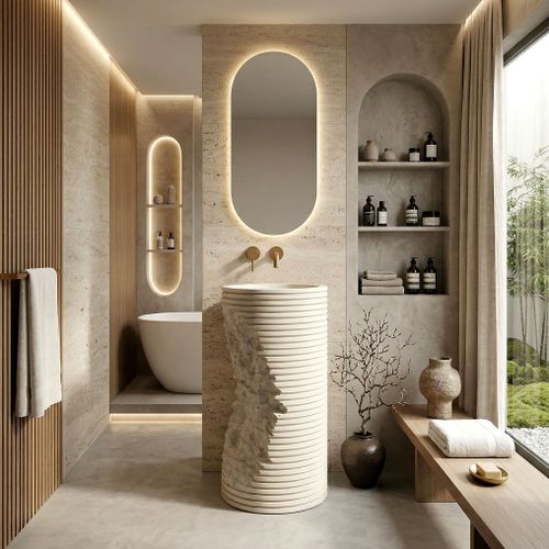 Vasque autoportante REA Travena Round