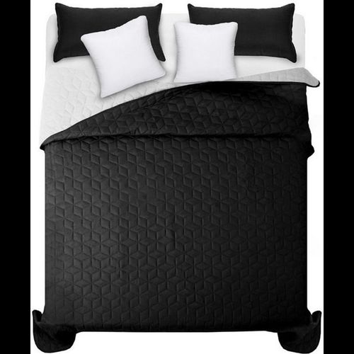 Colcha de cama doble cara Diamante Black / White