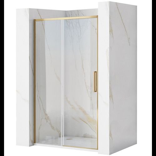 Puerta de ducha REA Rapid Slide 140 Gold Brush